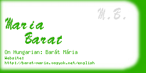 maria barat business card